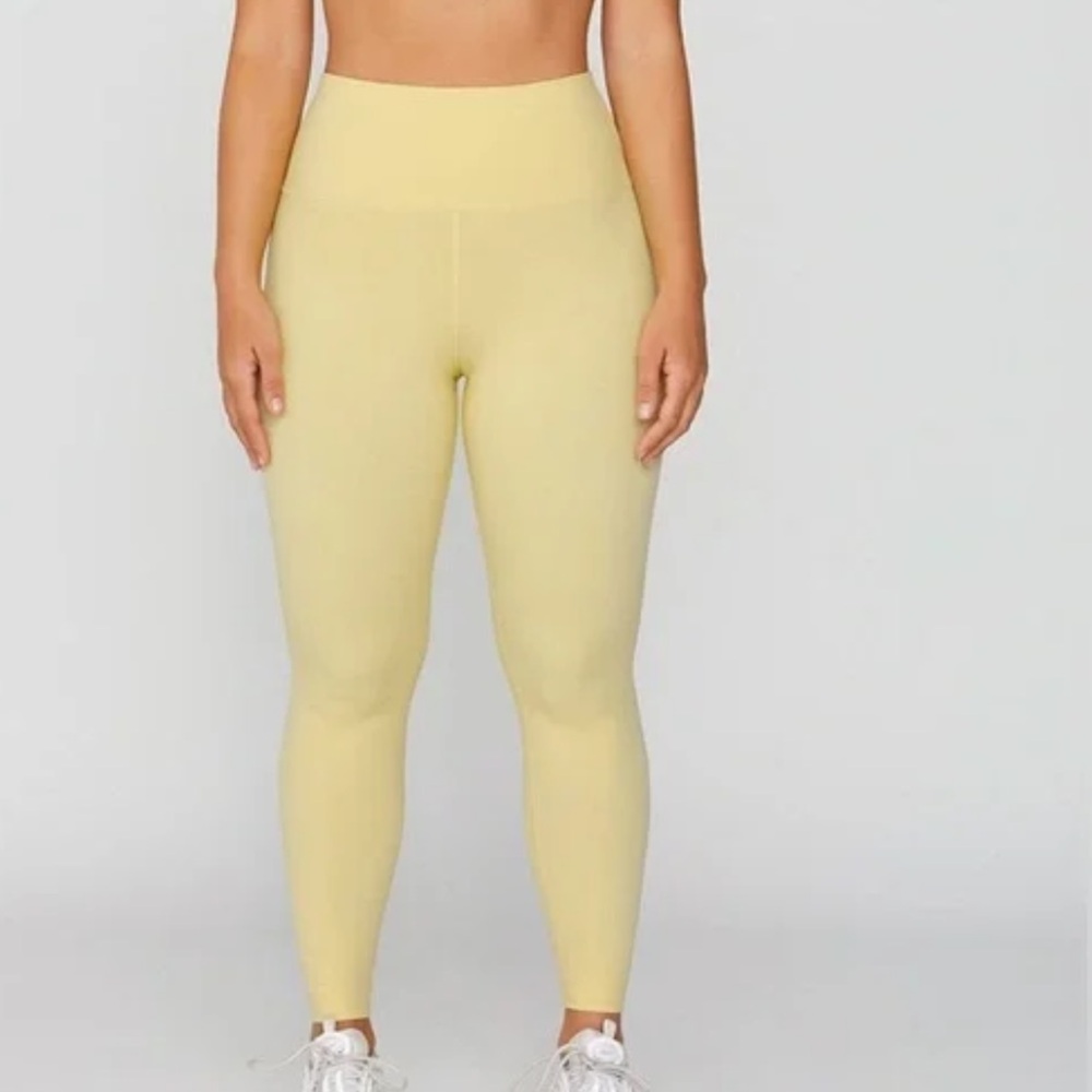 SET active Lululemon Alo Yoga Women’s Palmer Active Workout Leggings XS Yellow - Picture 2 of 6